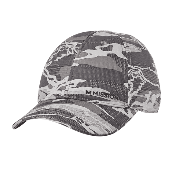 MISSION Cooling UPF Performance Hat - Unisex One Size Cap for Workouts, Golf & Running - Sweat & Water Activated Technology - Matrix Camo Silver