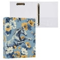 thumbnail image 3 of Retro Horse in Flowers Hardcover 3 Ring Binder 1.5 inch Round Rings with Interior Pockets Binders Organizer Office School 1 Pack, 3 of 9