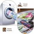 thumbnail image 5 of Happy Easter Area Rug 8x10 Washable Rug Non Slip Colorful Eggs Flowers Butterfly Purple Plaid Large Area Rug Soft Stainresistant Indoor Floor Carpet for Living Room Bedroom Home Office Dining Room, 5 of 8