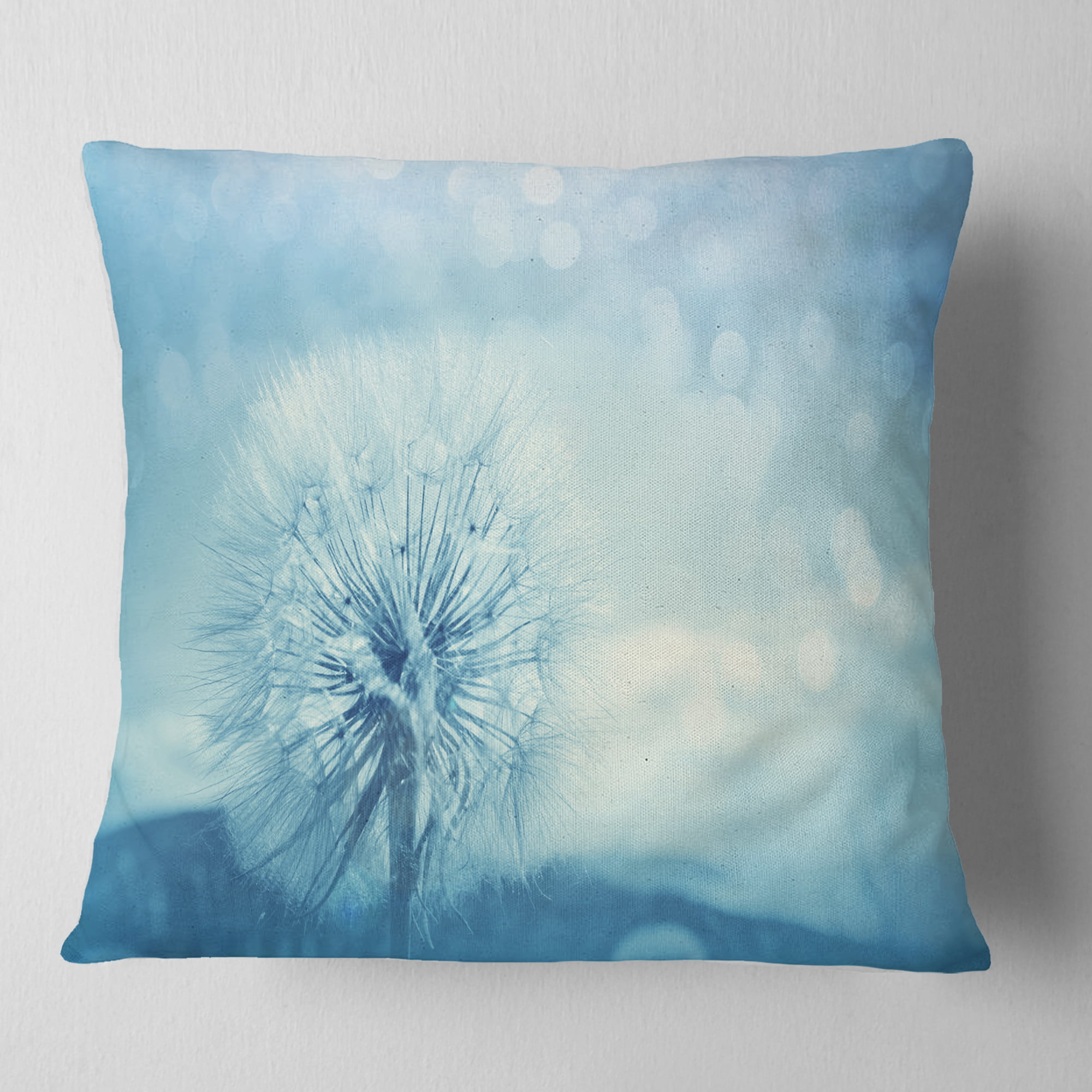 Purple/White Dandelion cotton decorative throw pillow cover/cushion cover 18x18" 