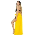 thumbnail image 4 of HAPPY BAY Women's Beachwear Summer Beach Bikini Wraps Sarong Coverups Wrap Skirt Swim Cover up Swimwear Swimsuit Coverups for Women One Size Canary, Solid, 4 of 4