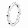 thumbnail image 3 of 925 Sterling Silver Stackable Expressions Amethyst Ring Size: 8; for Adults and Teens; for Women and Men, 3 of 5