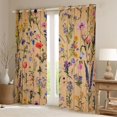 thumbnail image 2 of Feelyou Rustic Daisy Groovy Curtains Pack of 2 (42x84 Each) for Teen, Kawaii Cartoon Butterfly Curtains Blackout, Vintage Floral Flower Bedroom Curtains, Curtains and Drapes Decor, 2 of 6