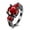 Red, variant on 18K Gold Plated Black Gun P Fashion Ring Red Aaa Zirconia Women B319