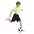 thumbnail image 4 of TOPTIE Big Boys Youth Soccer Short, 8 Inches Running Shorts with Pockets-Black-L/ 14-16, 4 of 7