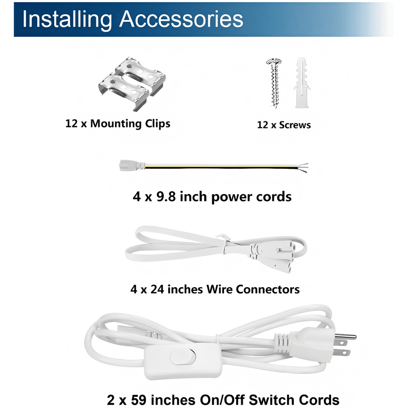 CNSUNWAY LIGHTING V-Shape T8 LED Shop Light 4FT, 40W 5500LM 6500K Cool White, ETL, High Output, Clear Cover, 6-Pack
