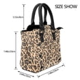 thumbnail image 2 of Single Shoulder Bag Rivet Bag 7.48×7.48×3.94in Removable Shoulder Belt Can Be Held Or Diagonal Across A Variety Of Matching Styles Leopard Skin Print Style Darkgreen_4, 2 of 6