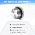 thumbnail image 2 of Tapón de tubo de rosca hexagonal exterior de 1 paquete, 3/4 NPT macho, tapón de rosca sólida de acero inoxidable 304 con anillo de sellado, 2 of 6