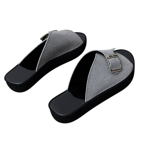 PUMISAS Summer Flat Slippers For Women Breathable Slippers Solid Color Comfortable Slippers Outside Hollow Casual Open Toe Shoes