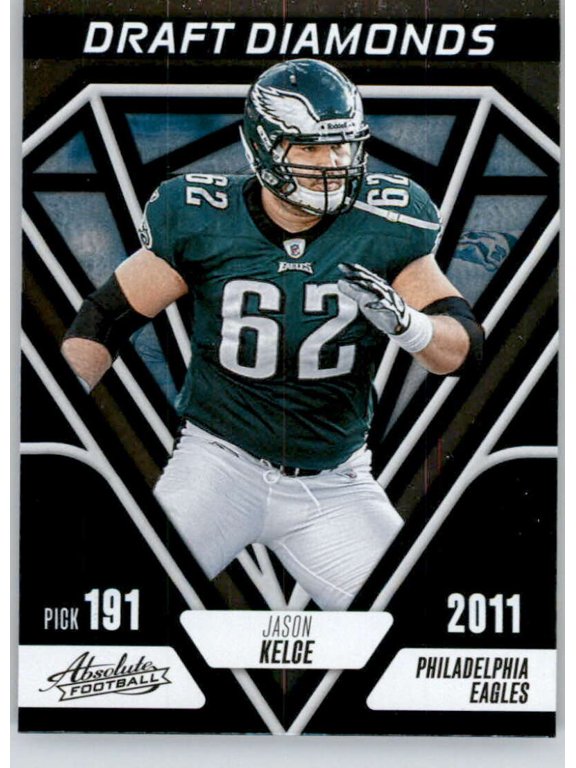 Collectible 2023 PANINI ABSOLUTE DRAFT DIAMONDS #5 JASON KELCE PHILADELPHIA EAGLES