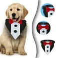 thumbnail image 4 of Pet Tuxedo Pet Suit Pet Wedding Bandana Collar with Bow Tie, Adjustable Pet Tux Formal Pet Costumes, Engagement Birthday Tuxedo for Large Extra Large Pet, 4 of 6