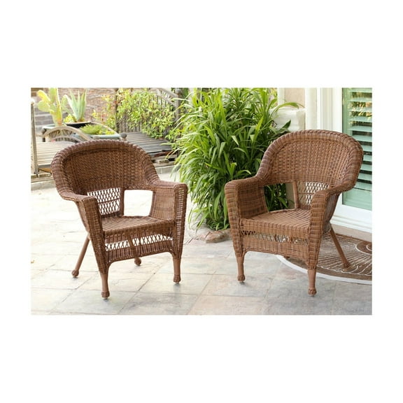 Jeco Honey Wicker Chair Without Cushion - Set of 2