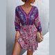 thumbnail image 1 of Vestido Corto Floral Con Cuello En V, Correa Trasera De Poliuretano, Amigable Con La Piel, Vestido Estampado Floral Para Mujer Para El Trabajo ANGGREK Otros, 1 of 6