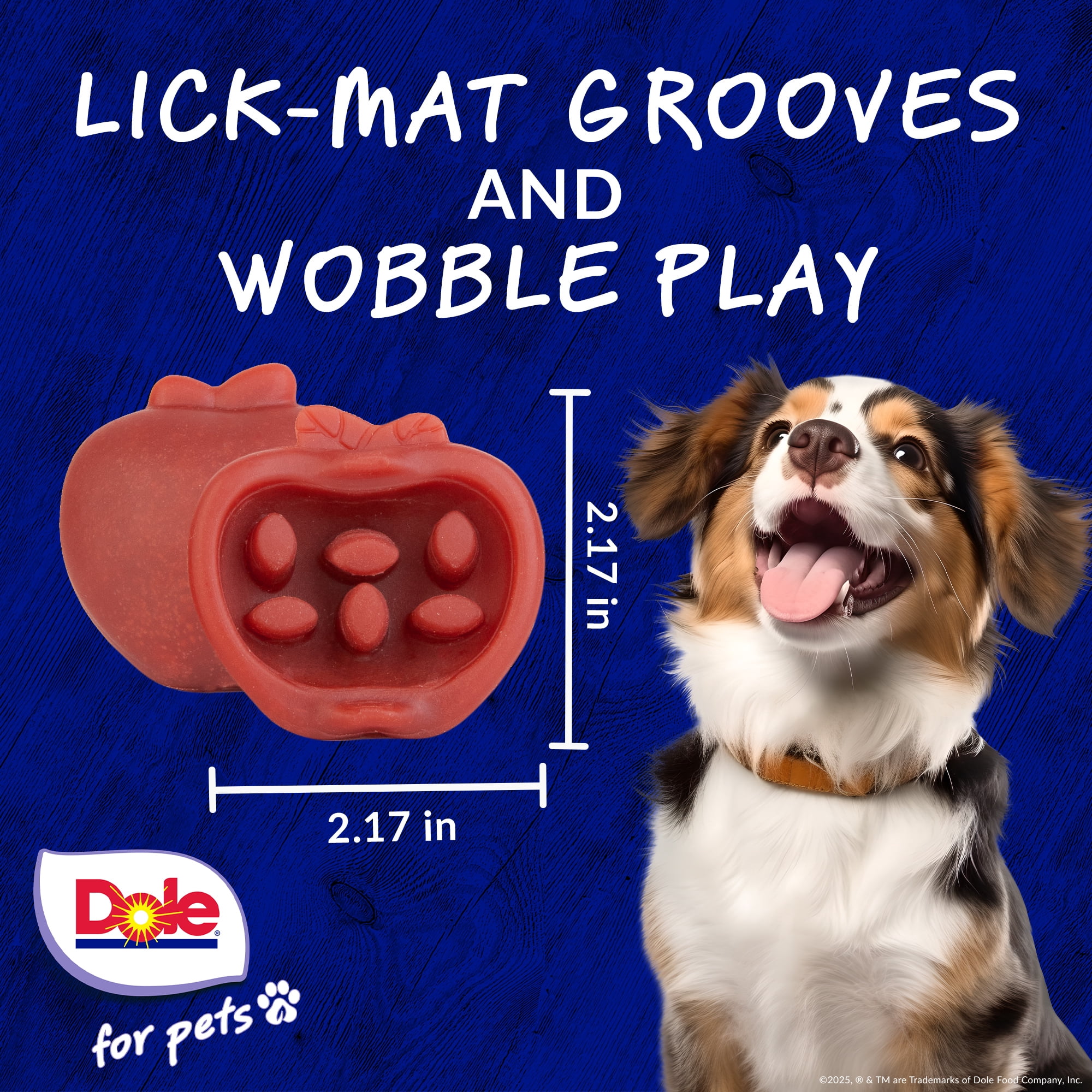 Dole Lasting Chew Treat for Dogs, Apple Flavor, Made with Real Fruit, No Wheat, Corn, Soy, Artificial Flavors, Colors, or Preservatives, Small Breed, 8oz, 10ct