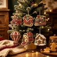 thumbnail image 2 of PLPPYFS 6PCS Christmas Wooden Ornaments DIY Pearl Diamond Art Kit, 3.15x3.15" Holiday Tree Decor, 6 Festive Designs, Pendant Style, Xmas Tree Decoration Home Party Gift for Adults, 2 of 9