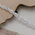 thumbnail image 4 of Clearance!Sterling Silver Bracelet Plated Twist-linked Bracelet Chain Cuff Bangle Lady Hand Accessories, 4 of 5