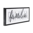 thumbnail image 4 of Stupell Industries Familia con Diseño Minimalista Typography and Symbols Painting Black Floater Framed Art Print Wall Art, 31 x 14, 4 of 10