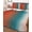 Blue Red, variant on Twin Quilt Bedding Set, Red Teal Orange Ombre Reversible Summer Quilt 3 Pieces, Modern Art Aesthetics Abstract Lightweight Bedspreads Coverlets with 2 Pillow Shams for All Seasons