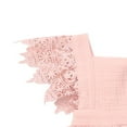thumbnail image 4 of Bébé Fille Été Robe Sans Manches Fusée Manches Dentelle Patchwork V Dos Sundress, 4 of 6