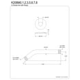 thumbnail image 2 of Kingston Brass K208M6 Trimscape 8" Shower Arm with Round Flange, Polished Nickel, 2 of 3
