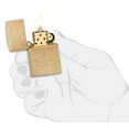 thumbnail image 4 of Zippo Cannabis Stamped Design Tumbled Brass Pocket Lighter, 4 of 6