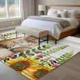 thumbnail image 4 of Groundhog Day Area Rugs 5'x7', Washable Small Throw Rugs for Laundry Room Playroom, Sunflower Spring Floral Botanical Vintage Indoor Outdoor Rug Non-Slip Low Pile Carpet Runner Reversible Floor Mats, 4 of 8