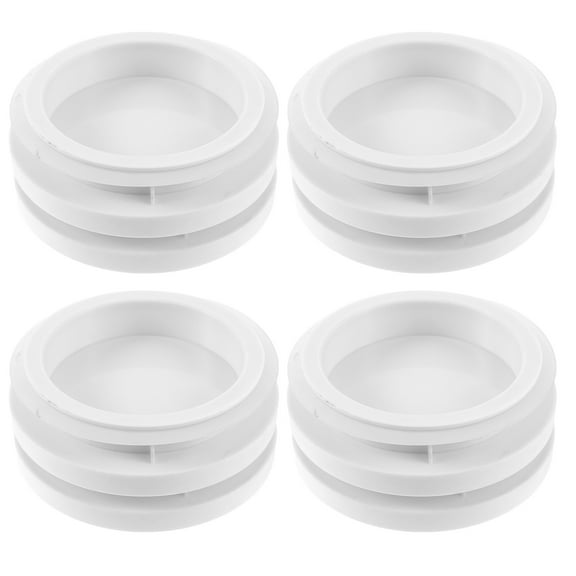 unbranded  4 Pcs Plastic Storage Jar Lid Household Glass Tea Dried Fruit Sealed (black) 4pcs Can Lids White