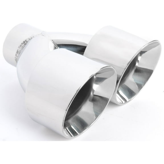 JEGS 30974 Stainless Dual Exhaust Tip Overall Length: 7.875 in. Inlet I.D.: 2.50