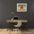 thumbnail image 3 of Fowler, Ryan 24x20 White Modern Wood Framed Museum Art Print Titled - Red Barn Summer, 3 of 4