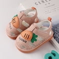 thumbnail image 2 of Odeerbi Babies First Walkers Summer Baby Girls Boys Cute With Voice Carrot Print Soft Bottom Toddler Sandals, 2 of 4