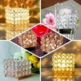 thumbnail image 5 of Efavormart Illuminating Square Votive Tealight Wedding Crystal Candle Holder - 3.25" W x 3.25" L x 2.5" H, 5 of 9