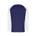 thumbnail image 6 of Maplenight Long Sleeve Shirts for Women Color Block Raglan Tops Dressy Casual Crewneck Basic Tees Fall Fashion Outfits, 6 of 7