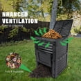 thumbnail image 4 of Outdoor Compost Box with PP Material, Large Garden Compost Bin 80 Gallon (300L), Compost Container Create Fertile Soil Fast, 4 of 8
