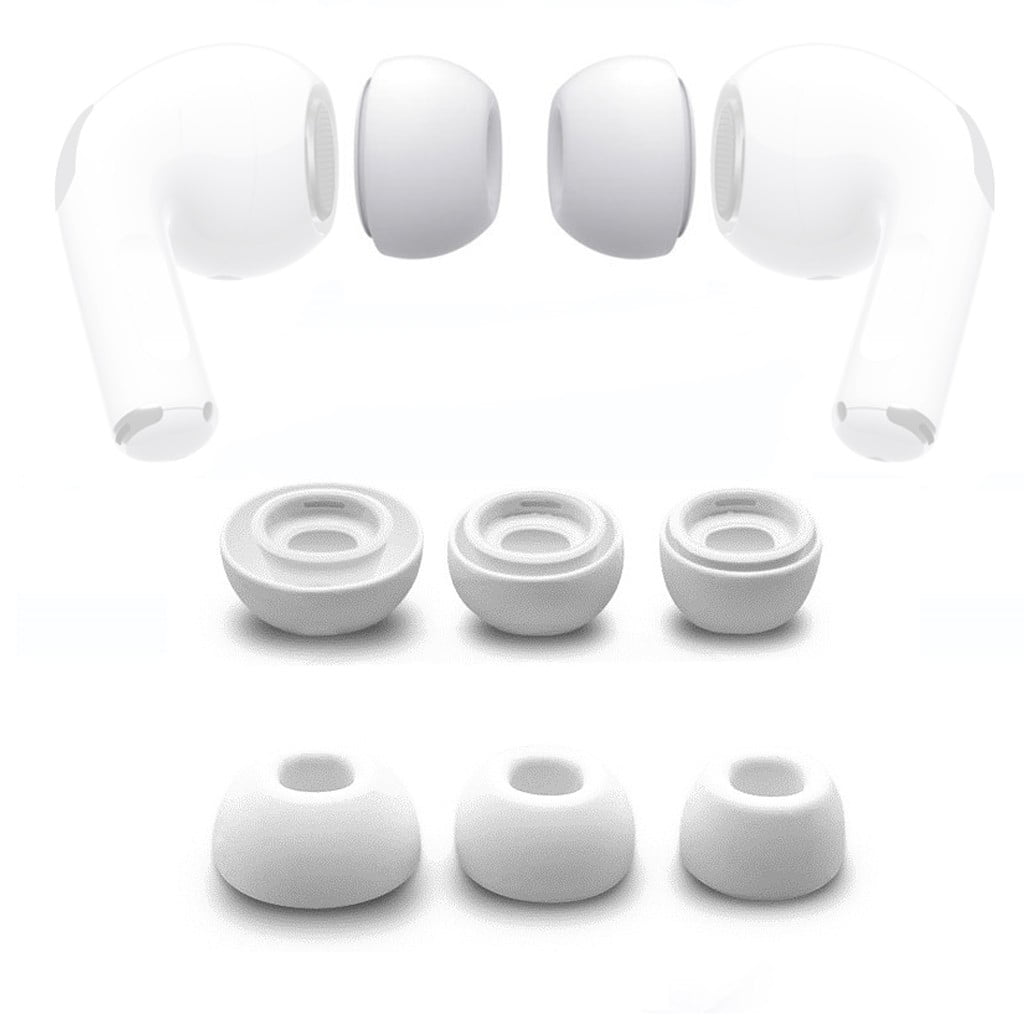 TIMIFIS 6pc Silicone Replacement Ear Tips Buds For Apple Airpods Pro Headphones White Gift Walmart