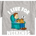 thumbnail image 3 of Garfield - I Live For Weekends - Toddler And Youth Short Sleeve Graphic T-Shirt, 3 of 5