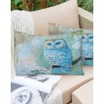 thumbnail image 6 of Blue Owl Throw Pillow Cover 20 x 26 Inch Decorative Pillow Cover Watercolor Flower Bird on Branch Lumbar Pillowcase Seasonal Rectangle Cushion Case for Couch Sofa Bed Living Room, 6 of 7
