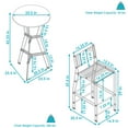 thumbnail image 4 of Sunnydaze 3-Piece Steel Bar Set with Table and 2 Bar Stools, Black, 4 of 9
