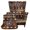 Vintage Geometric Pattern, variant on HELLHERO Stretch Polyester 2-Piece Wing Chair Slipcovers for Bedroom, Soft Removable Wingback Chair Cover, Glamorous Astrology Theme