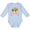 AE-Light Blue, variant on Wyoming Vacation Buffalo Silhouette Boys or Girls Long Sleeve Baby Bodysuit