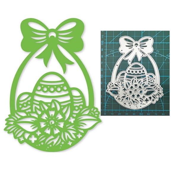 Metal Die Cuts, Easter Egg Basket Cutting Dies for DIY Scrapbooking Album Decorative Card Making Embossing Die Cut