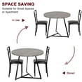 thumbnail image 4 of 2025 New Round Dining Table with Chairs: Small Kitchen Table and Chairs Set 2 - Breakfast Bar Table and Stools Set for Small Space, Apartment, Living Room, Dining Room, 4 of 8