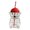 Mouse, variant on Reindeer Snowman Shaped Glass Straw Cup, Transparent Christmas Drinkware with Red Hat & Antlers, Festive Gift for Xmas