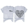 thumbnail image 2 of Dorinao Mama Shirts for Women Short Sleeve Love Letter Printed Graphic Mom Tee Tops, Gray, S, 2 of 9