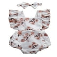 thumbnail image 1 of Baby Girl Floral Ruffle Romper & Headband, 1 of 2