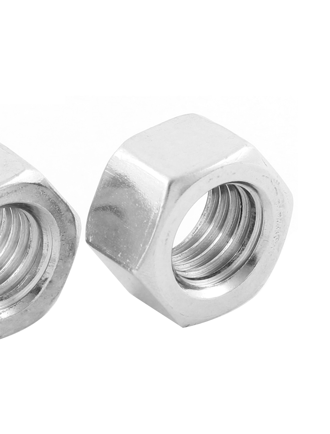 25 Pack M12-1.75 Hex Nuts - Stainless Steel, Finished, Metric