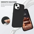 thumbnail image 5 of iPhone 13 Case, Liquid Silicone Soft Gel Rubber iPhone 13 Phone Case Slim Fit Cover with Microfiber Lining Shockproof Protective Phone Cases for iPhone 13 6.1 inch, Black, 5 of 15