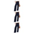 thumbnail image 1 of Pantalones Qarigey Verano Primavera Bolsillos Color Sólido Suelto Casual Pierna Ancha Elástico Vintage Azul Oscuro, 1 of 6