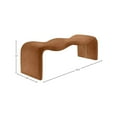 thumbnail image 3 of Meridian Furniture Willow Cognac Vegan Leather Bench, 3 of 11