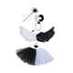 thumbnail image 3 of Disfraces de ángel para niñas, accesorios de cosplay, atuendo para niños, tutú Negro Blanco, 3 of 9