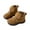 Brown, variant on Boys Girls Boots, Fleece Lined Warm Winter Snow Boots, Slip-Resistant Thick Soled Flat Shoes Casual Short Booties for Kids 9-9.5 Years, Brown